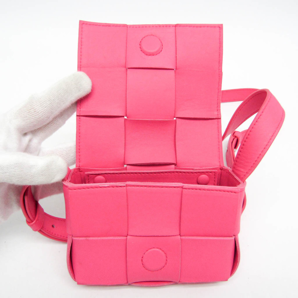 BOTTEGA VENETA Leather Shoulder Bag Pink - Picture 10 of 12